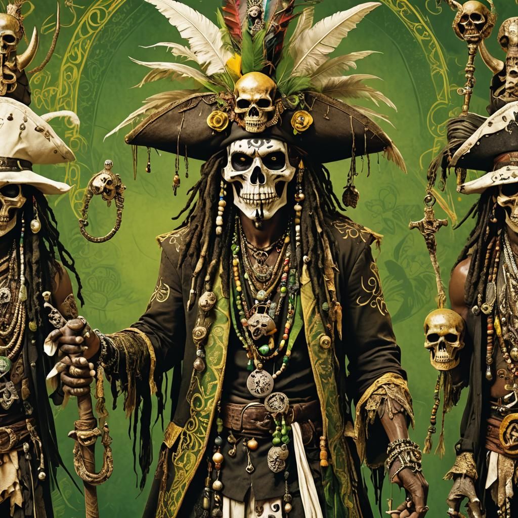Exotic Witch Doctor in Pirates of the Caribbean Style