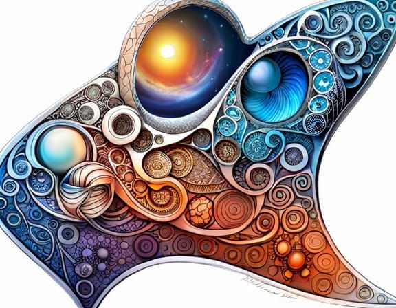 Quantum Zentangle: 3D Fractal Cetacean Geometry