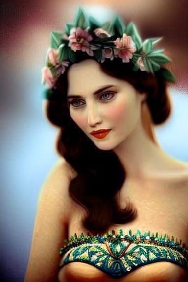 Vintage Greek Woman Portrait in 8k Resolution