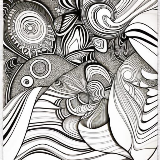 abstract coloring page