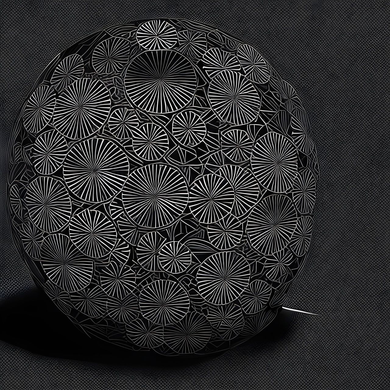 Patterned Meditative Soul Portrait in Fantasycore Style