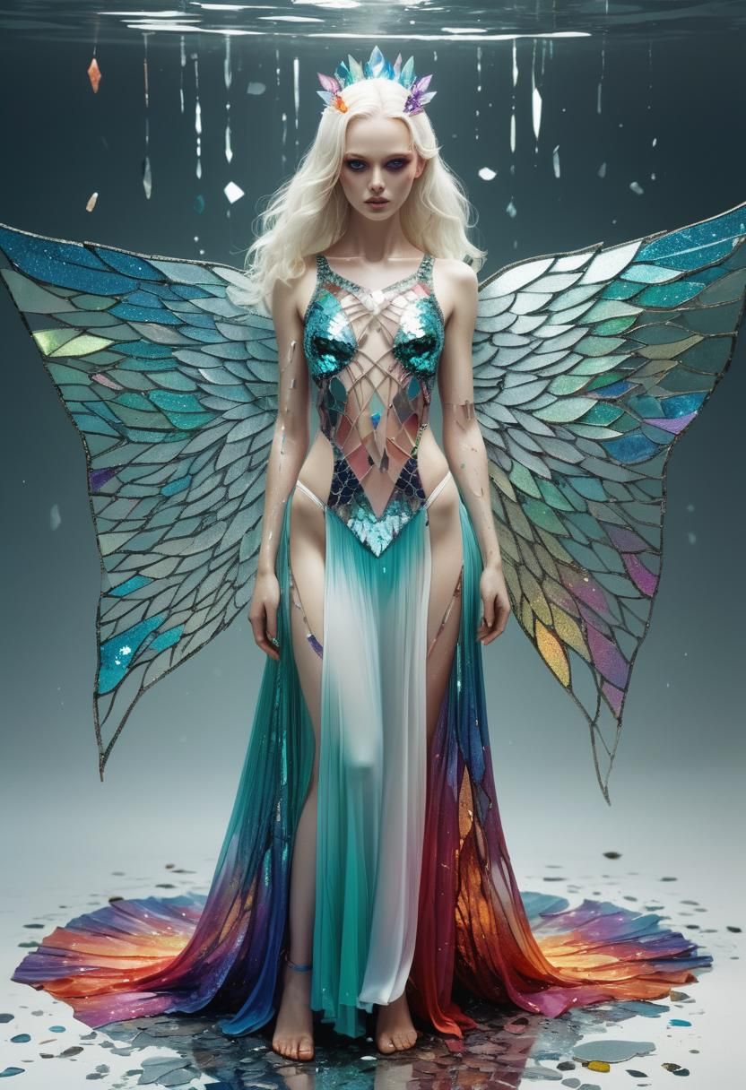 Glass Adorned Model in Fantasy Concept Art