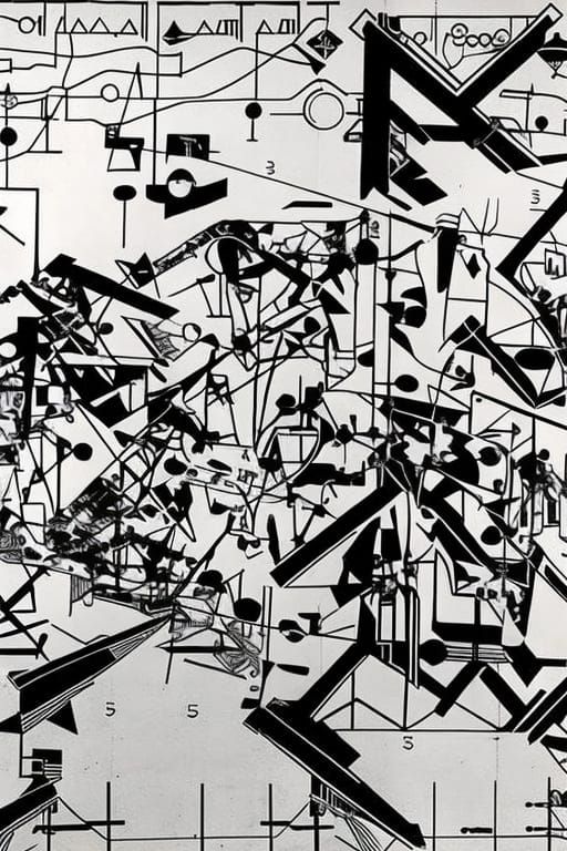 Abstract Graphic Score Inspired by Experimental Music