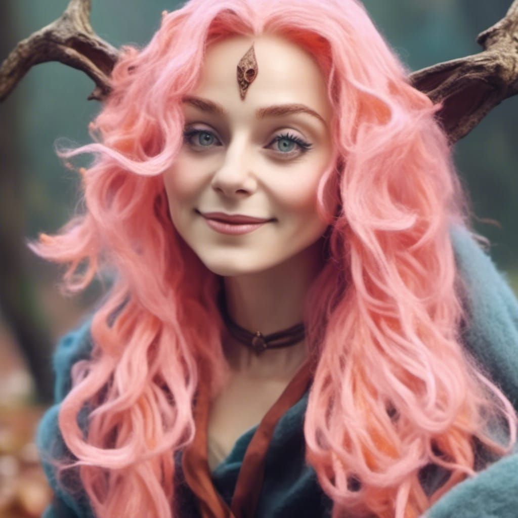 Wise Elven Wizard in Autumn Wood: Hyperreal Photo