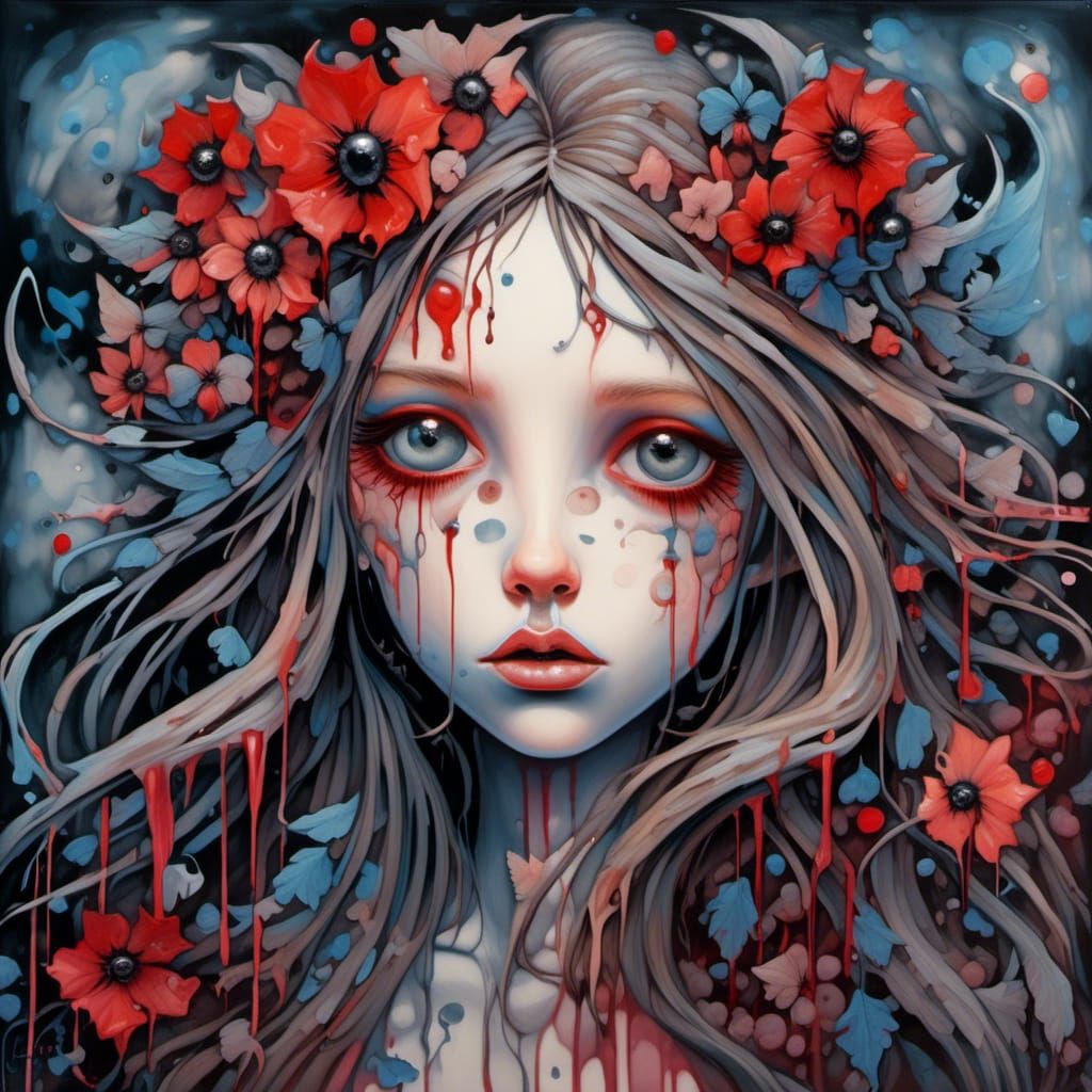 Mystical Creature in Graffiti Art Style