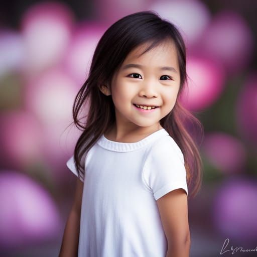 Adorable Hawaiian Baby Girl Portrait in Natural Light