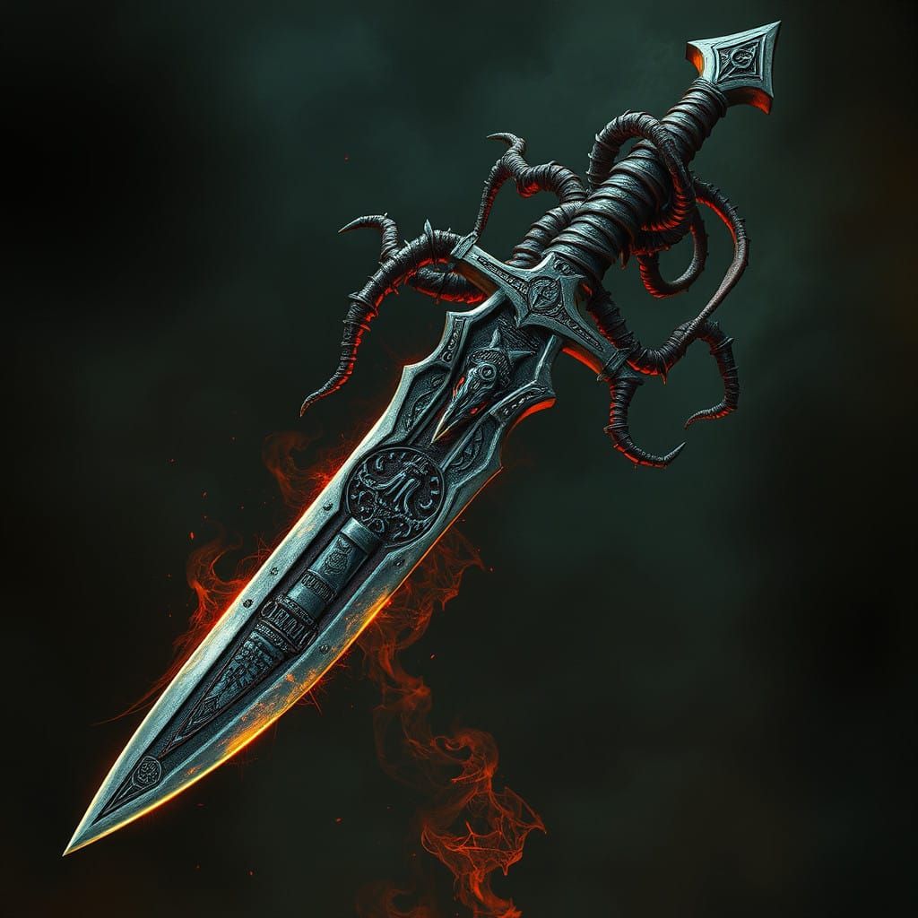 Surreal Demon-Infested Sword Unleashes Dark Energy