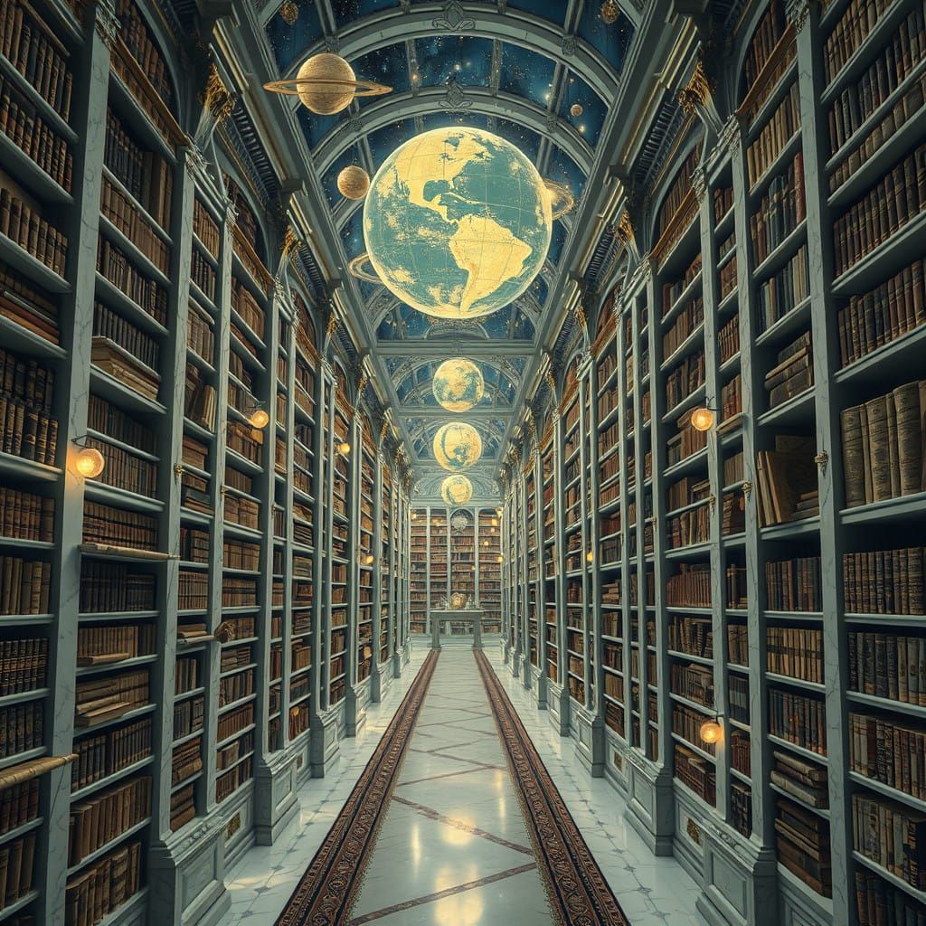 Surrealist Library of the Cosmos
