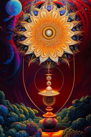 Cosmic Sunflower with Quark Fractals