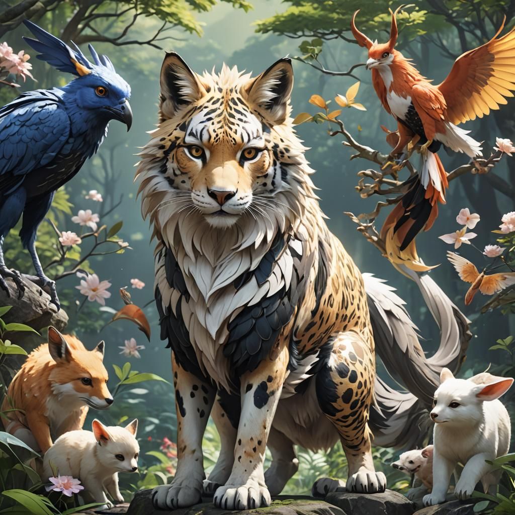 Anime Style Hybrid Animal Concept Art