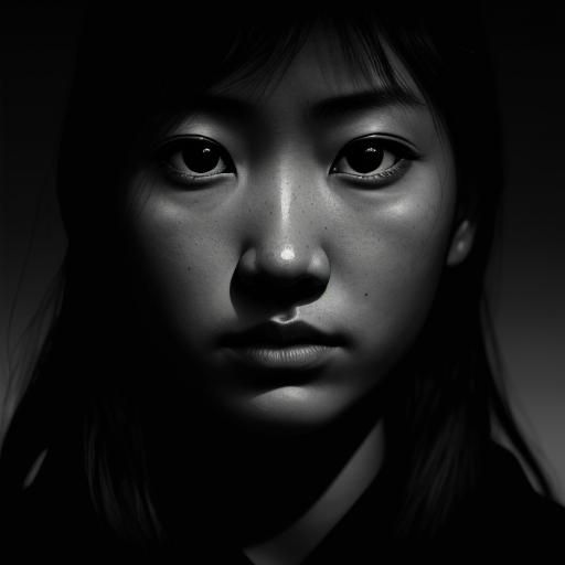 Dramatic Silhouette Portrait in Folded Paper Style