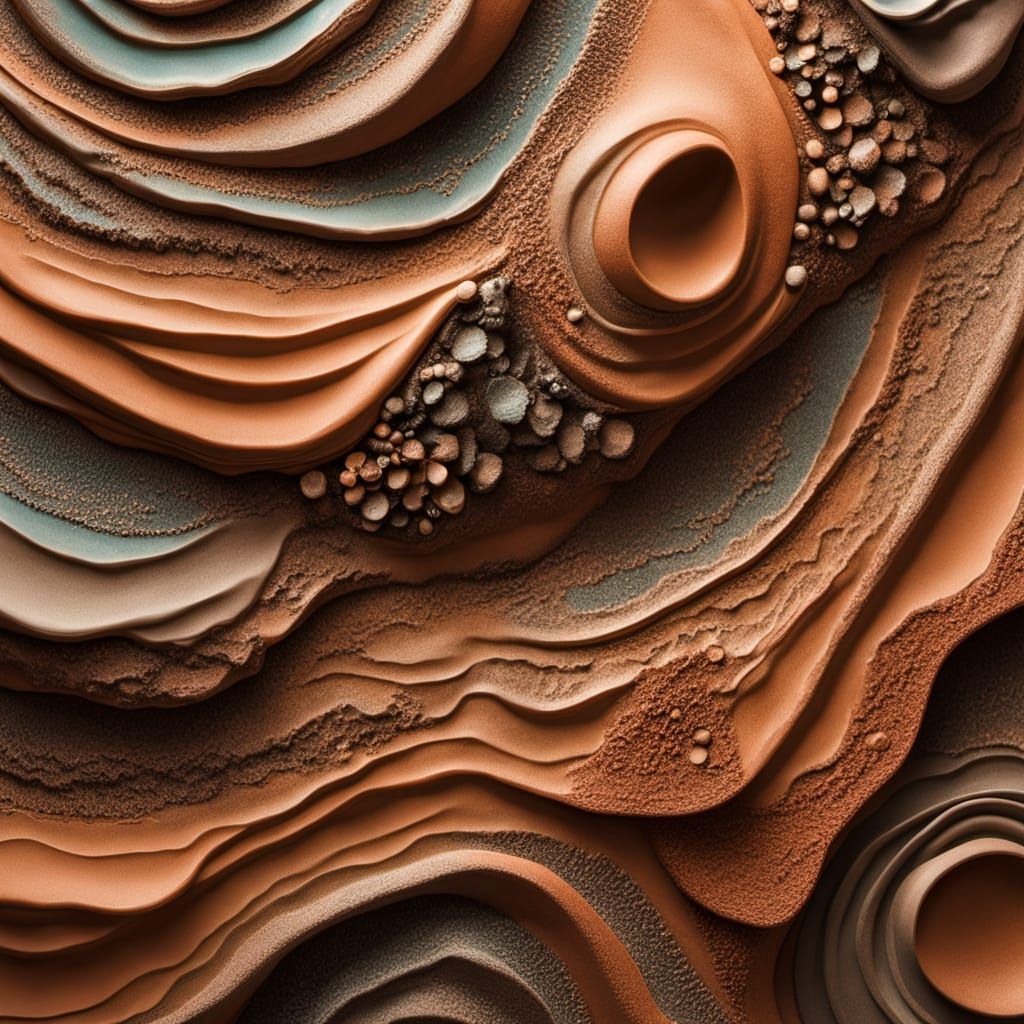Earthy Ceramic World Glistens in Warm Light