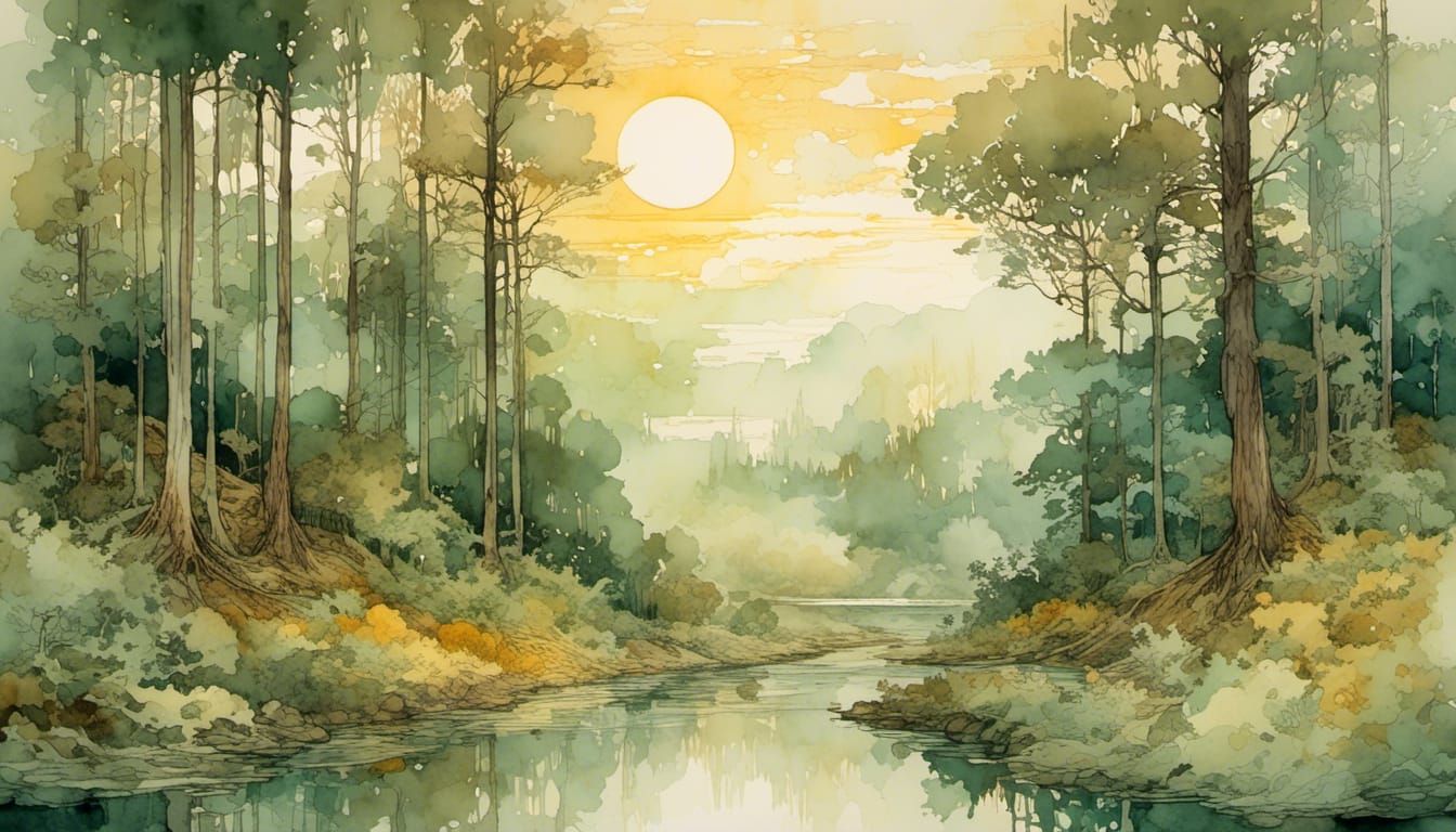 Watercolour Sunrise