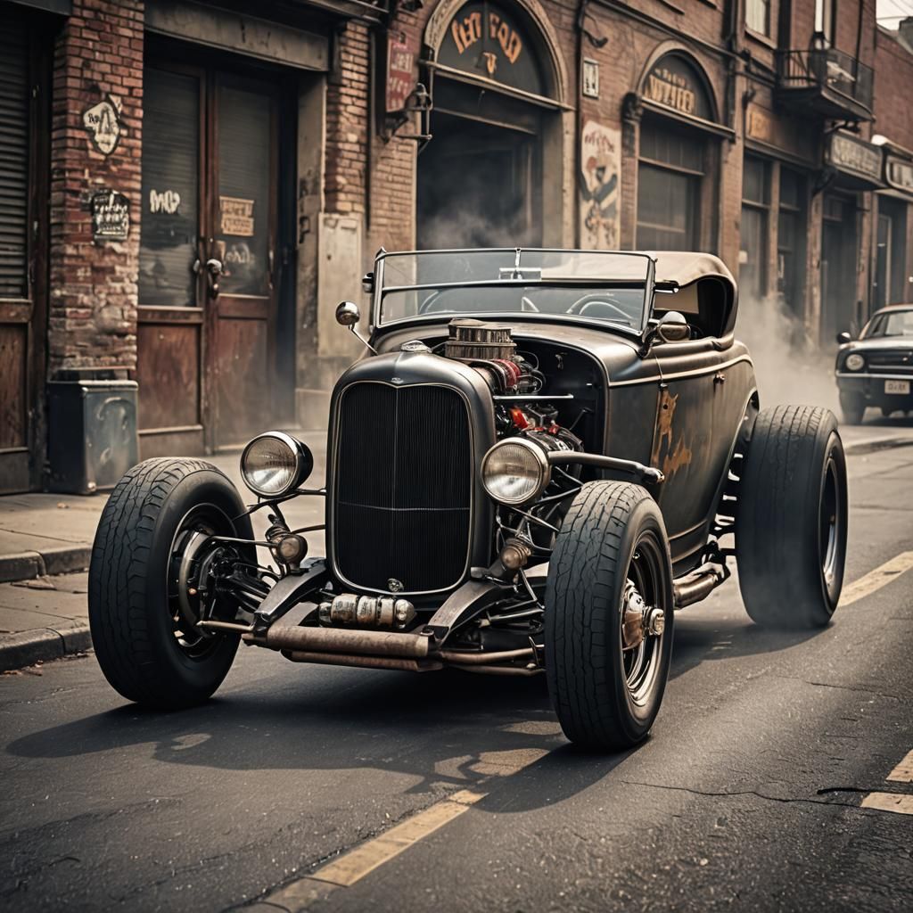 1932 Ford Hot Rod Rat Rod in Street