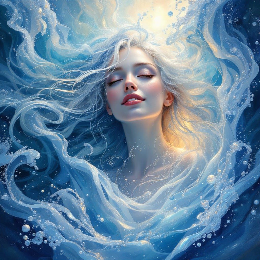 Celestial Goddess of the Ocean's Mystical Realm