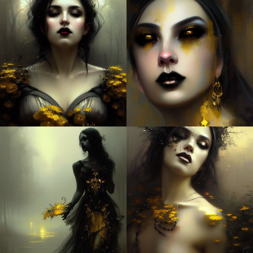 Gothic Misty Beauty in Ethereal Fantasy Style