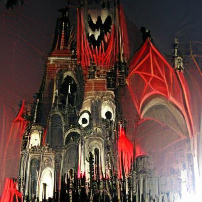 Gothic Church Under Stormy Sky