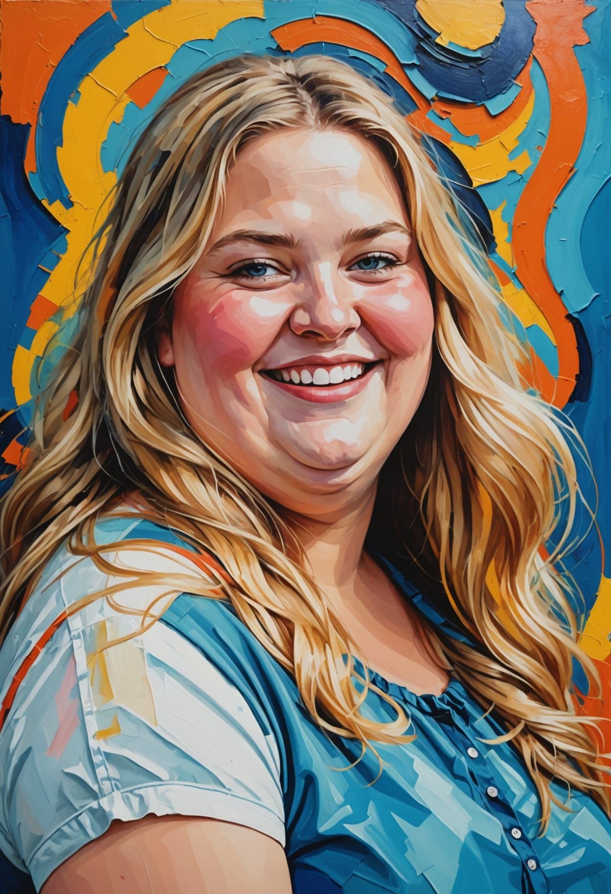 Abstract Portrait of an Obese French Woman