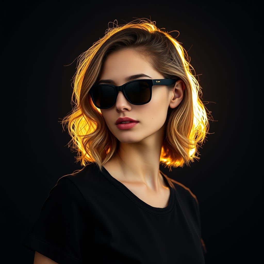 Cinematic Portrait of a Woman with Sunglasses