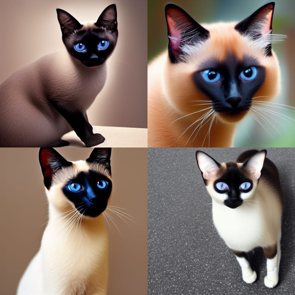 Elegant Siamese Cat Portrait