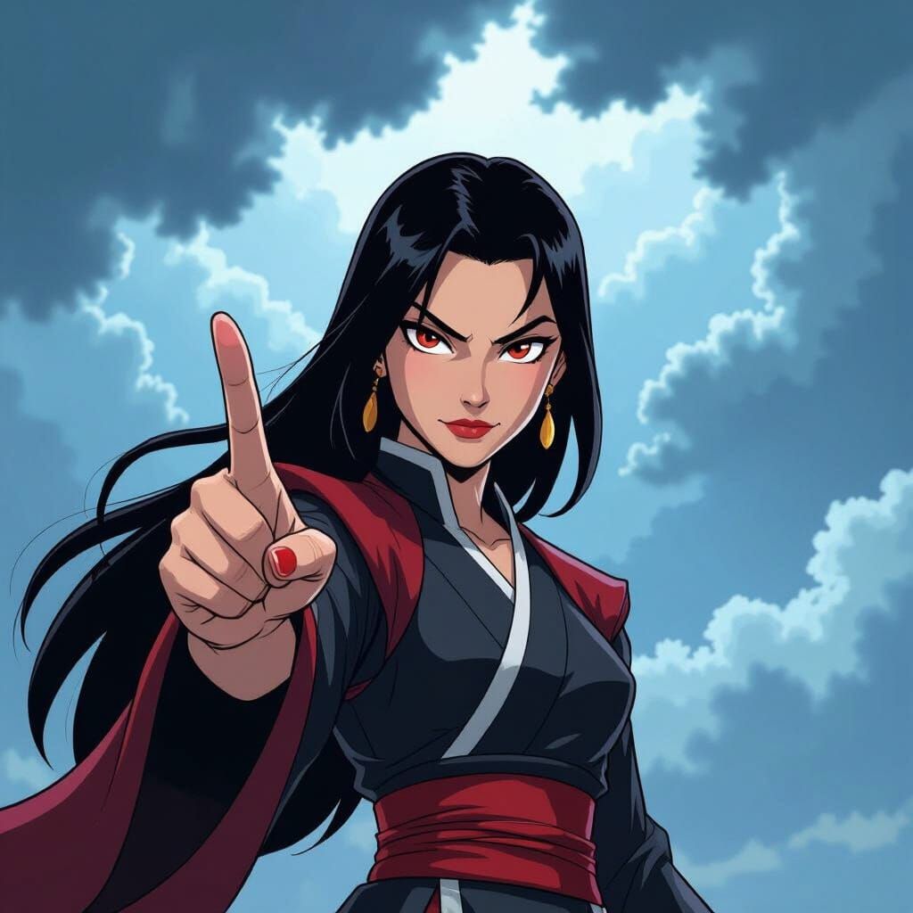 Azula's Smug Defiance in Comic Book Style