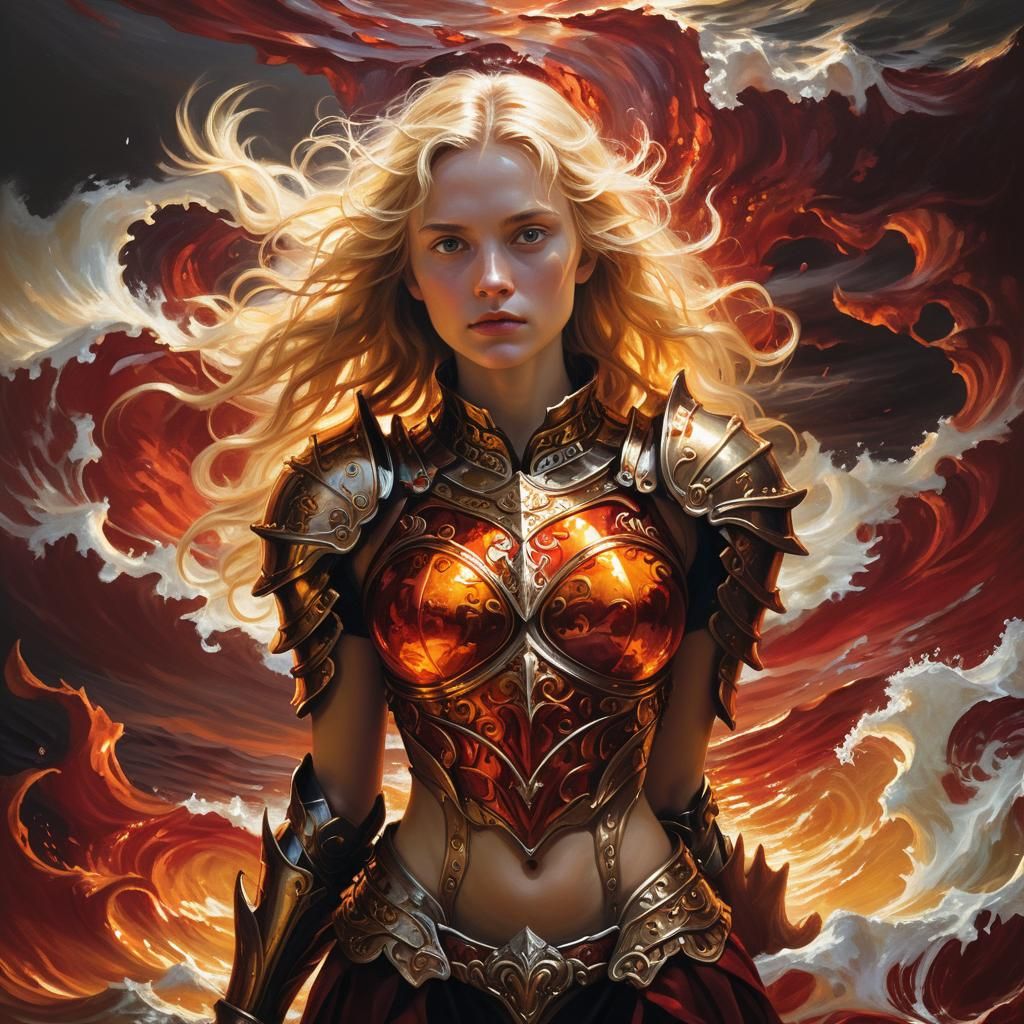Woman in Amber Armor by Blood Red Sea