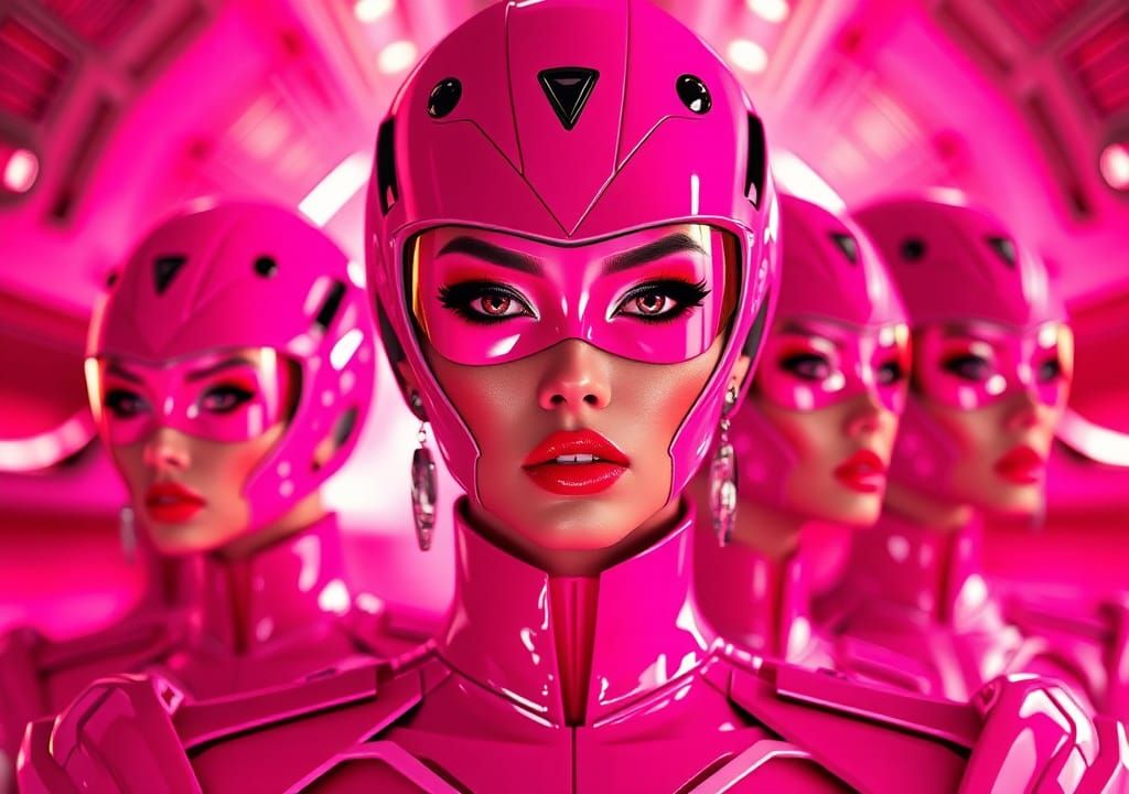 Surreal Pink Supermodel Squadron: Magnetic Vision