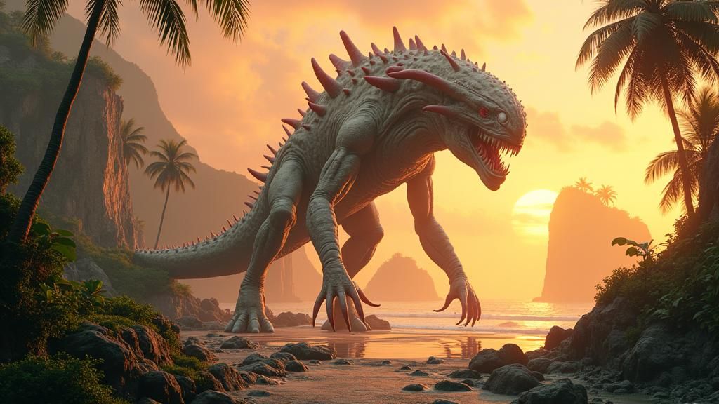 Alien Fungus Predator on Tropical Exoplanet in 8K