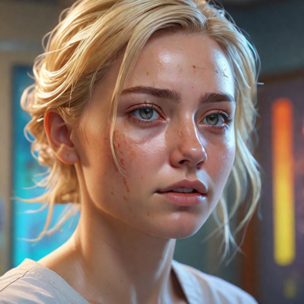 Hyperrealistic Patient Portrait in a Medical Office