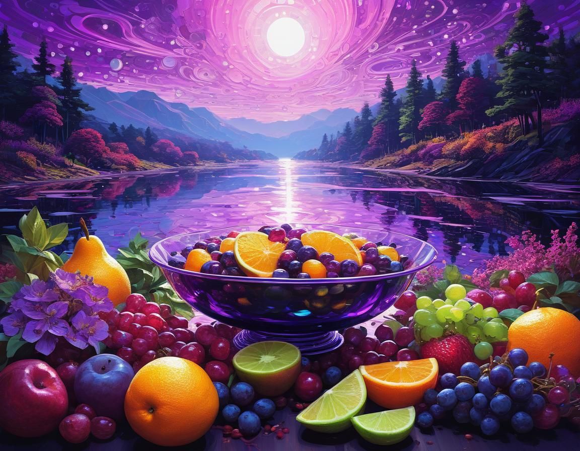 Ethereal Abstract Floral Art in Solarpunk Sci-Fi Style