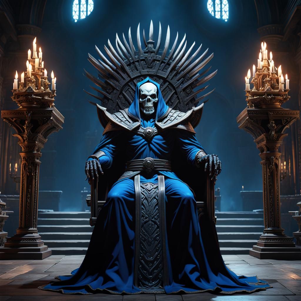 Evil Sorcerer on Bone Throne by Dan Mumford