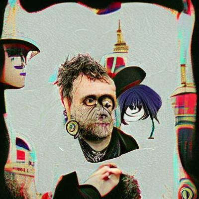 Gorillaz Band Portrait in Victorian Goth Style