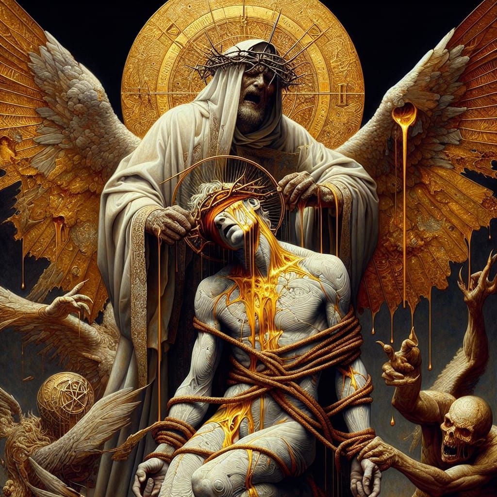 Ethereal Being Bound in Dramatic Pre-1912 Style