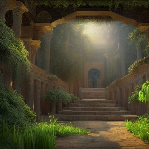 Overgrown Ancient Babylon Temple in Jungle