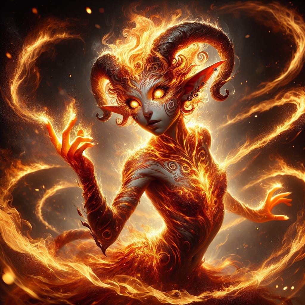 Syraxis Ignariel, the fire tiefling (dragonkin)