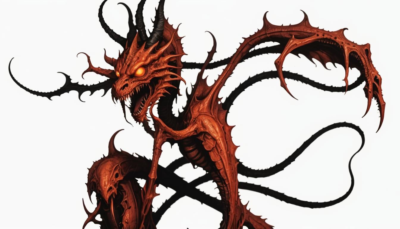 Alastor as a Dragon: Hazbin Hotel Pencil Sketch