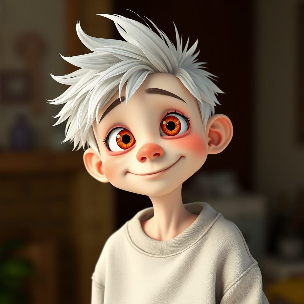 Anime-Inspired Gentle Soul with Soft Features and Warm Smile