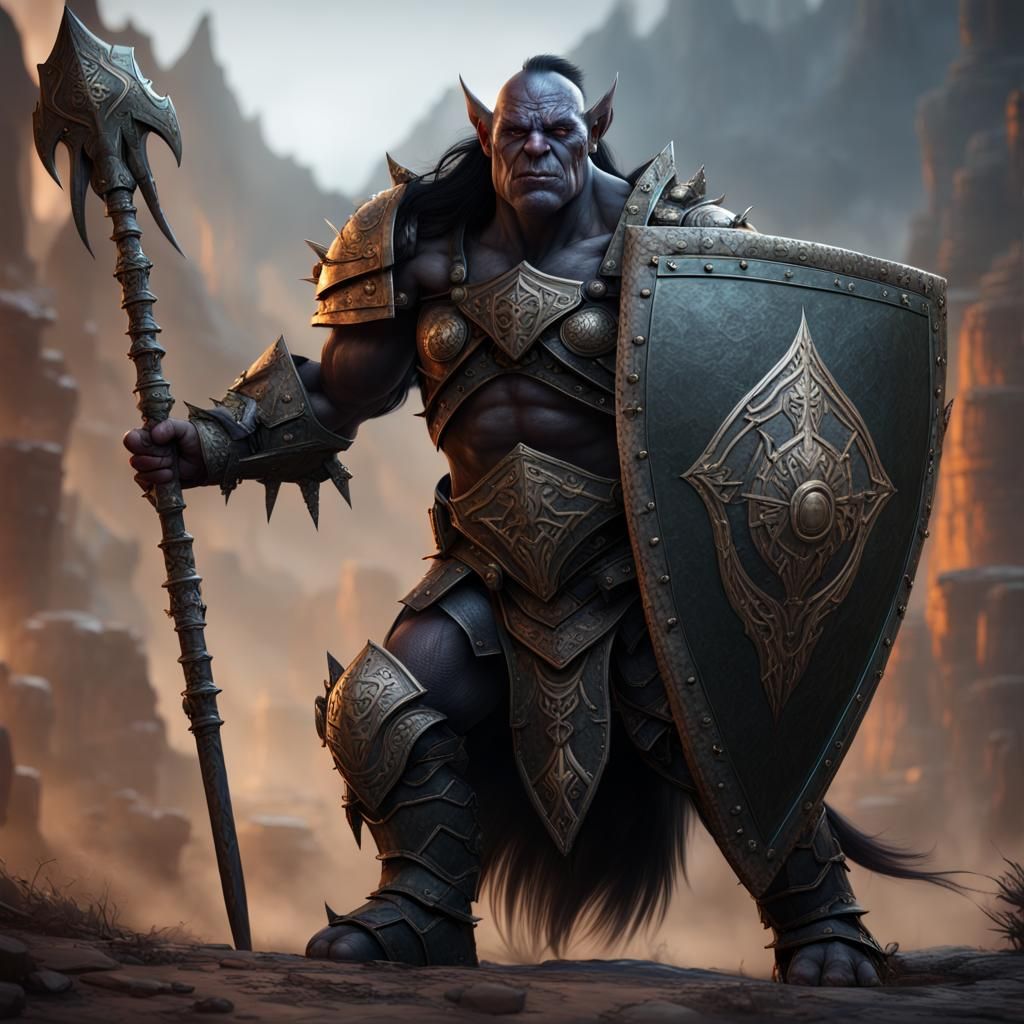 Noble Orc Praetorian in Full Armor