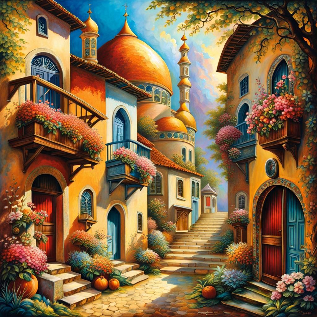 Ancient Persian village street