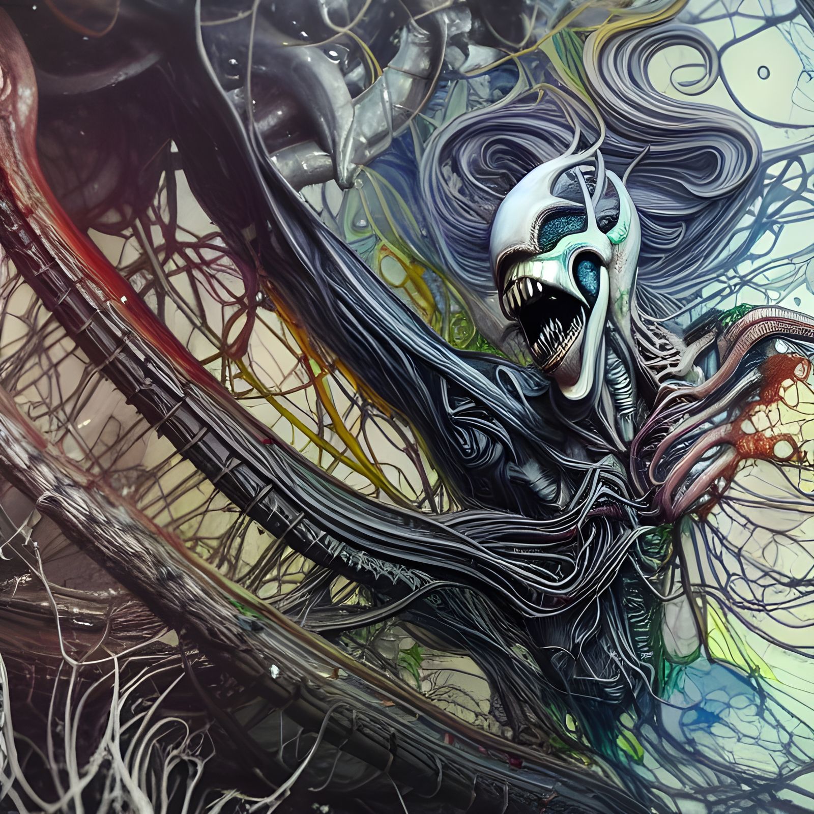 Xenomorph Meeting Place in Hypermaximalist Style