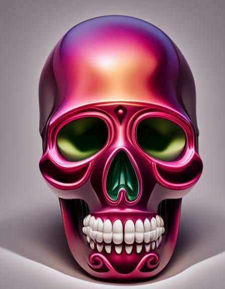 Weird Surreal Sugar Skull by Per.