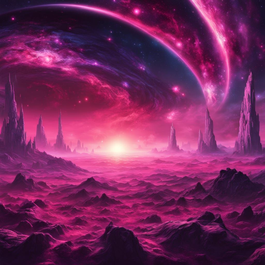 Vast Cosmic Nebula in Deep Space Digital Matte Painting