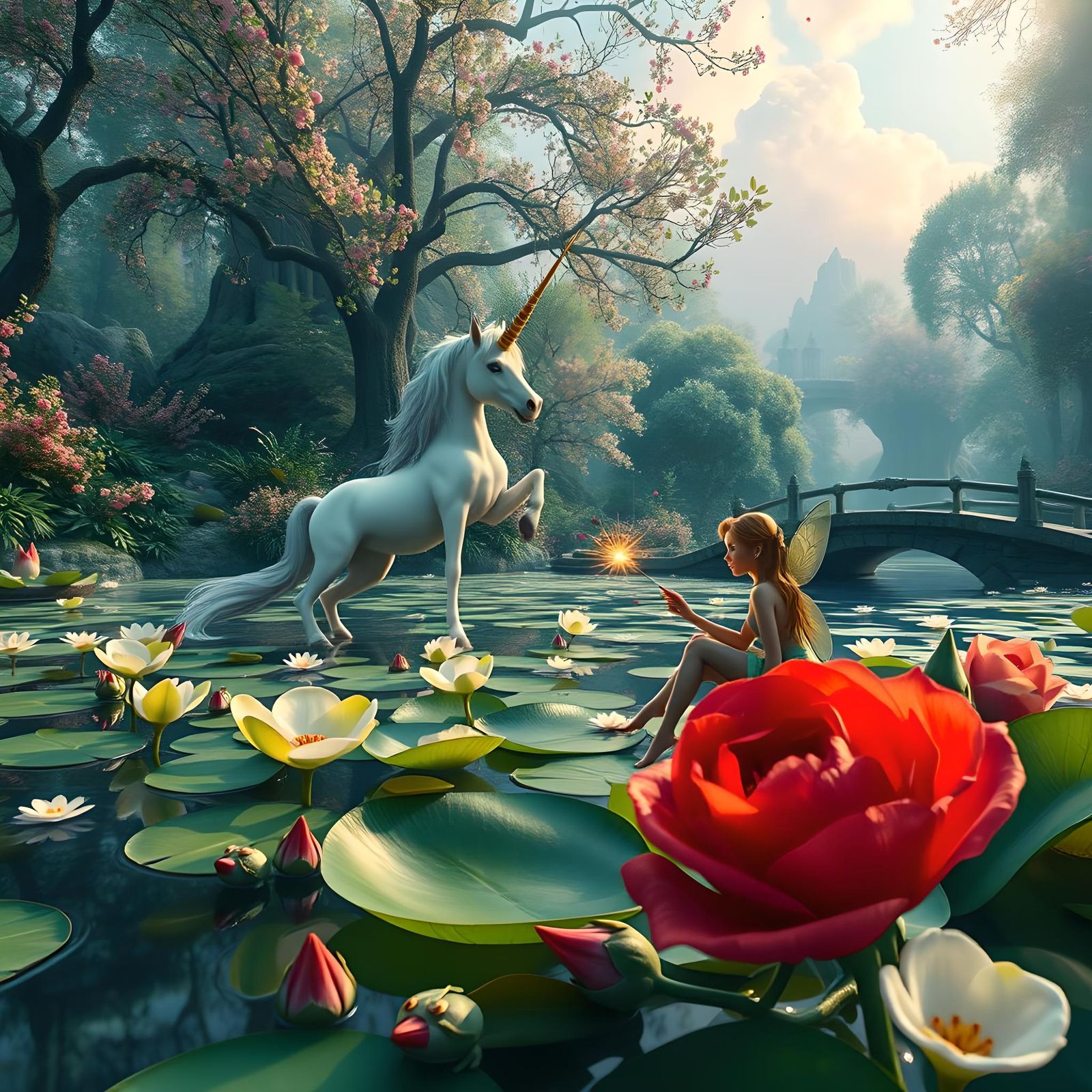 A 64K,  surrealism,  hyperrealism 
Hyperdetailed, fairyland,...