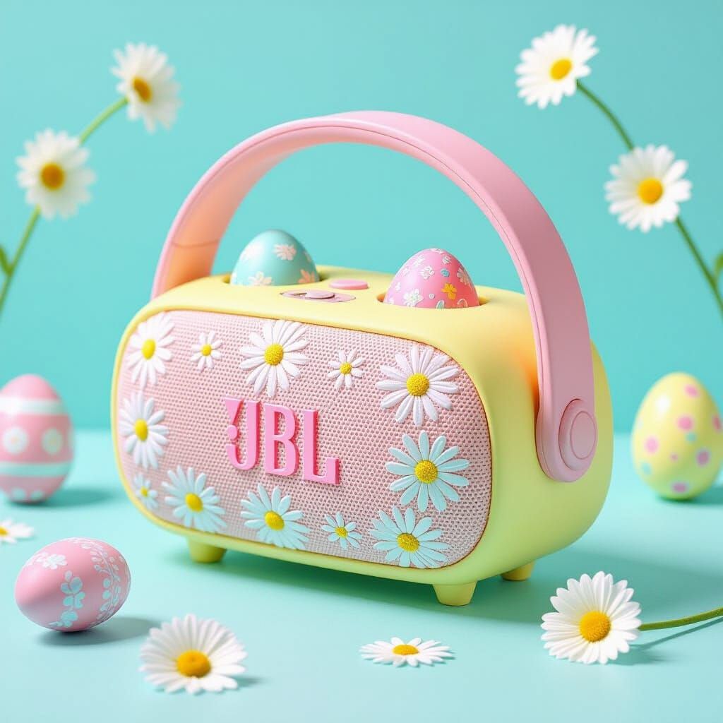 Easter-Themed JBL Speaker with Pastel Colors