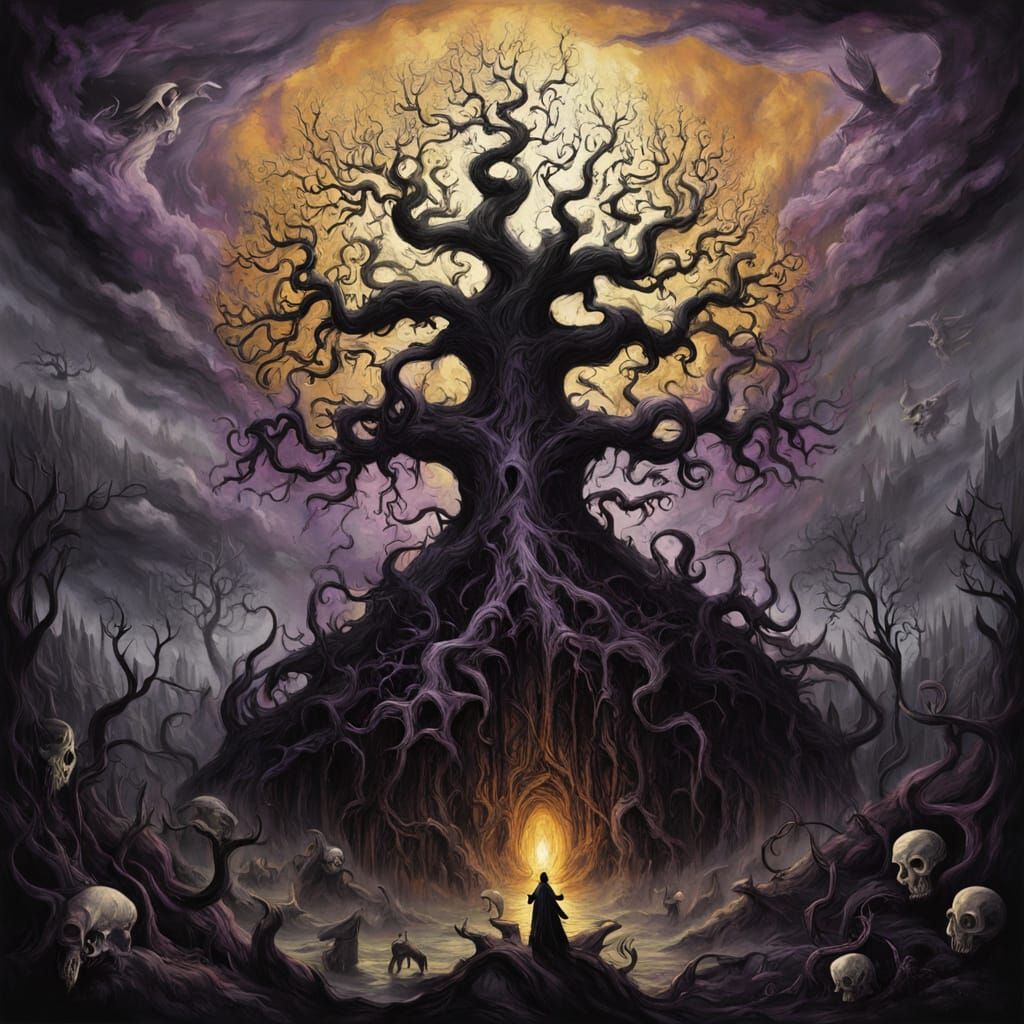 Angels and Demons in Gothic Dark Fantasy Style