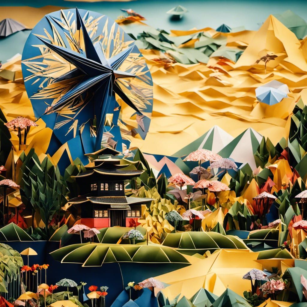 Intricate Origami World of Papercraft Architecture