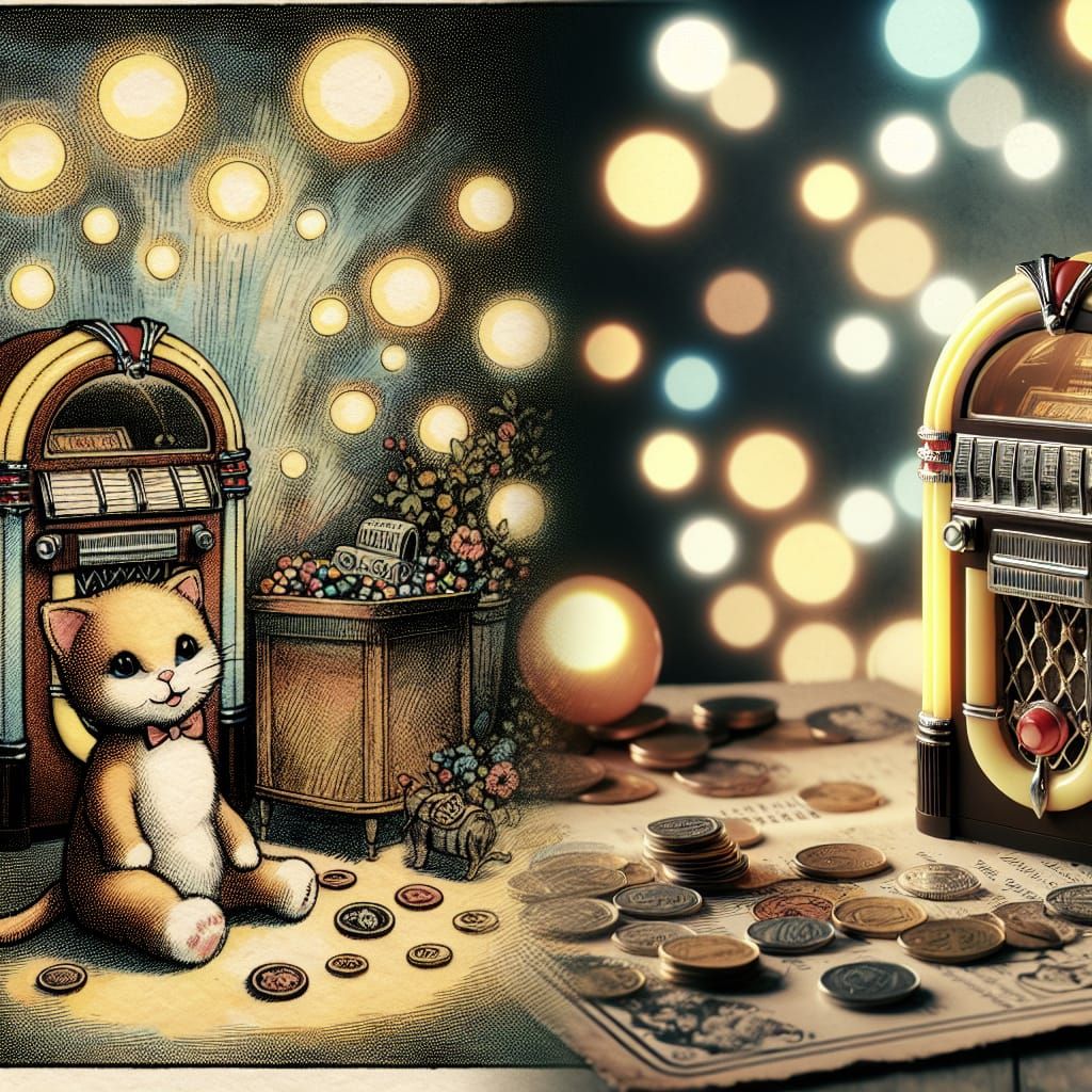 Toy Cat by Jukebox in Storybook Comic Style