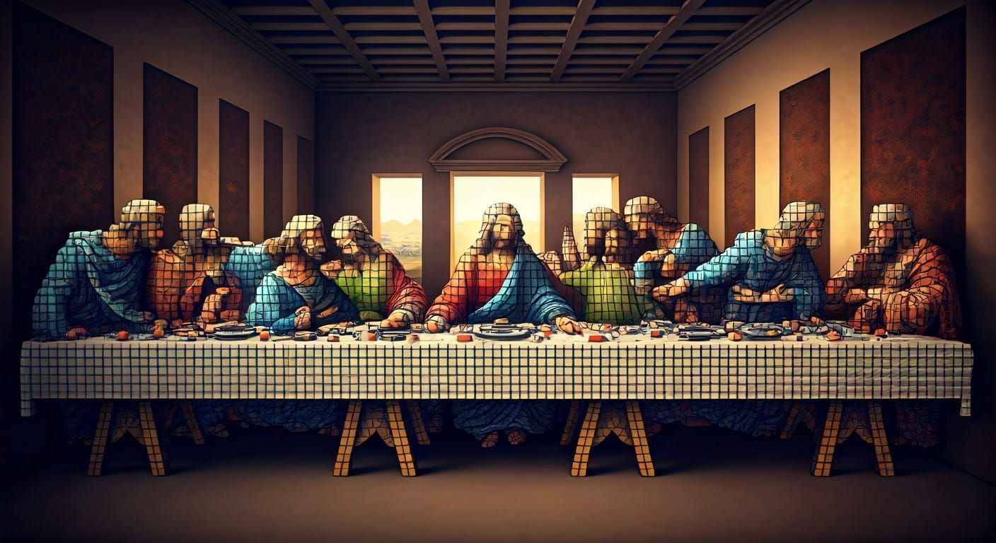 Mesmerizing Cubic Recreation of the Last Supper