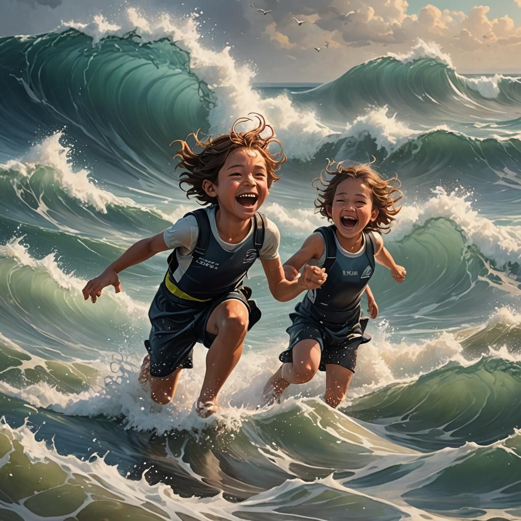 Joyful Siblings Remember Ocean Adventures