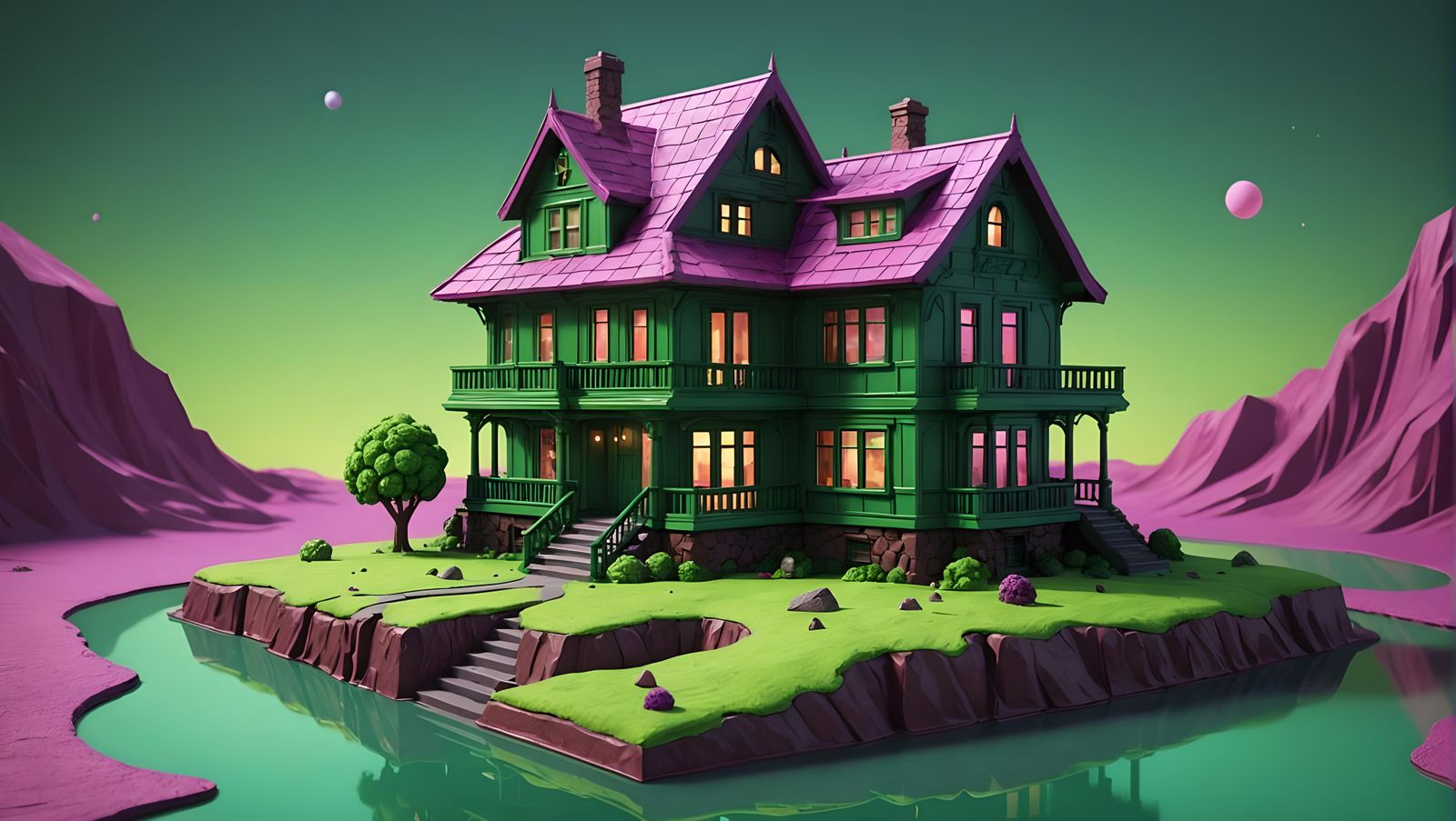 Chocolate House: Volumetric Lighting Concept Art